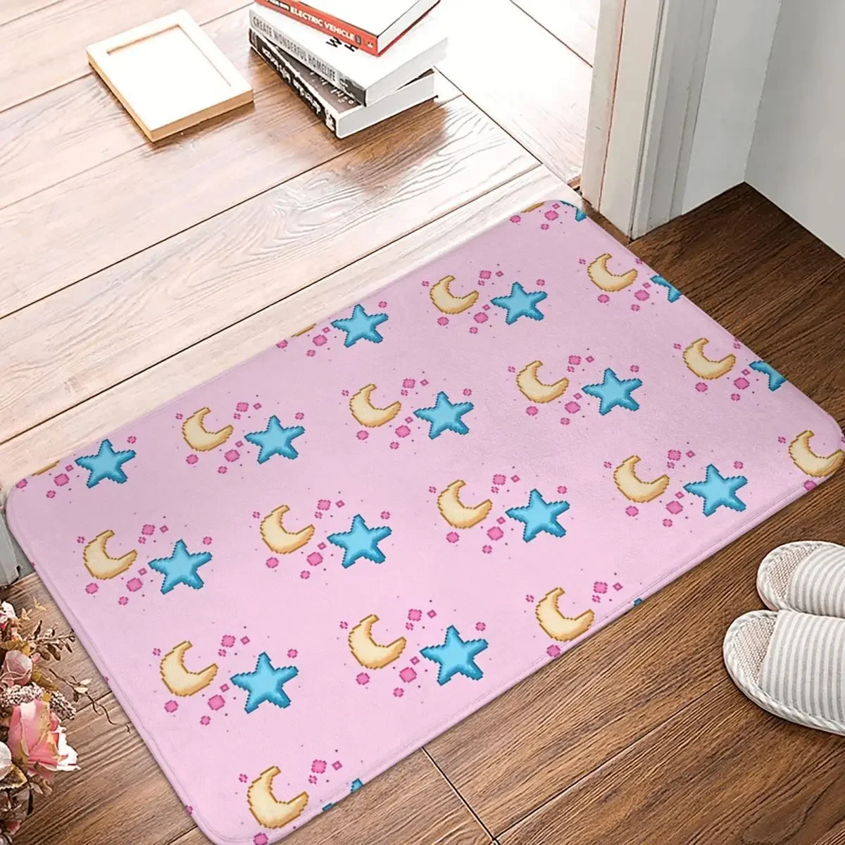 Pretty Cure Precure Princess Anime Non-Slip Carpet Magical Girl Inspired Moon And Star Marshmallow Doormat Bath Mat Rug