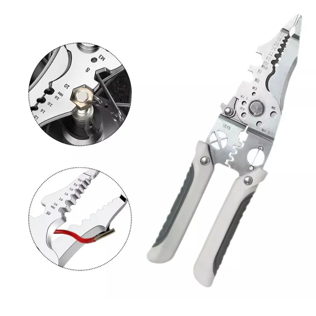 Multifunctional Universal Crimper and Decapper Pliers for Crimping, Decking and Cutting Ideal for Electrical Installations, Automoti