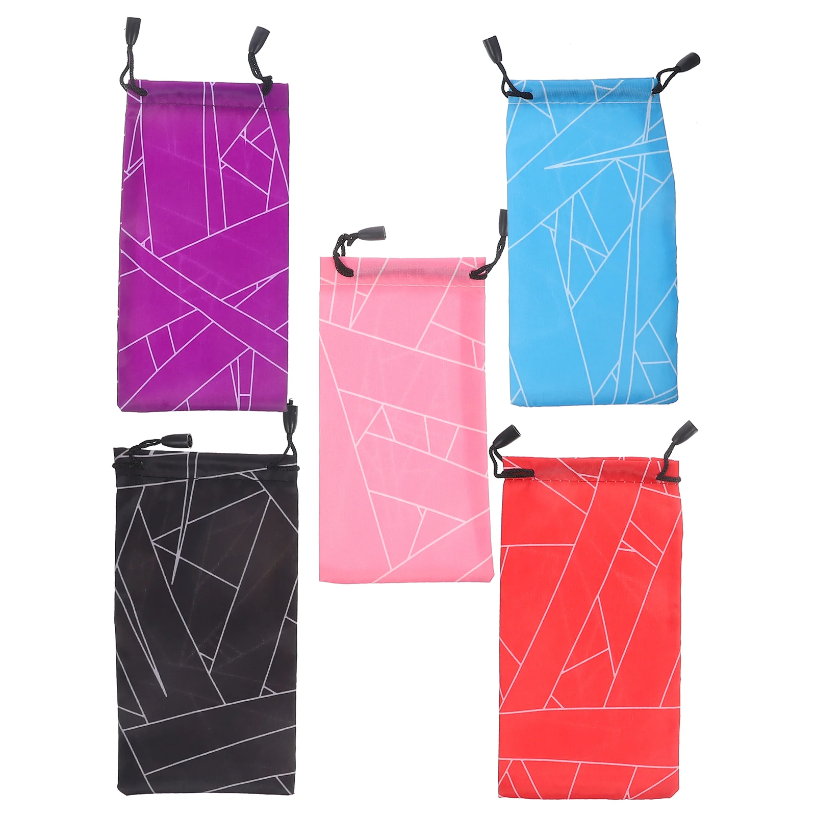 

5 Pcs Drawstring Pouch Sunglasses Eyeglass Case Bags Pouches with Drawstrings Miss