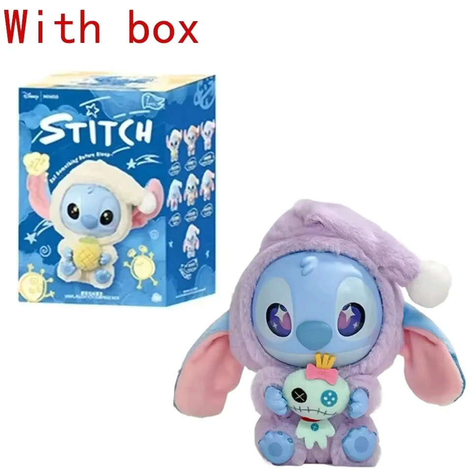 

----- ГОРЯЧАЯ ПРОДАЖА Stitch Eat Something Before Sleep Series Слепая коробка Плюшевые виниловые игрушки Милая кукла Реплика Mystery Box Сумка Подвеска