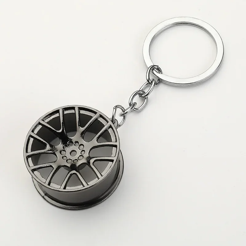 Metal Keychain Car Wheel Key Chain Auto Key Ring Pendant Car Styling Accessories image 5
