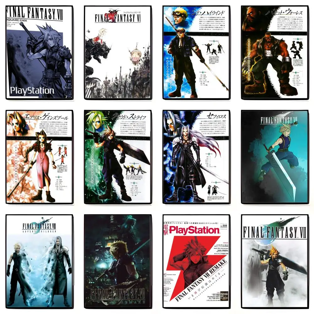 F-Final F-Fantasy VII Poster Poster High-definition Art Sticker Self Adhesive Waterproof Home Decoration