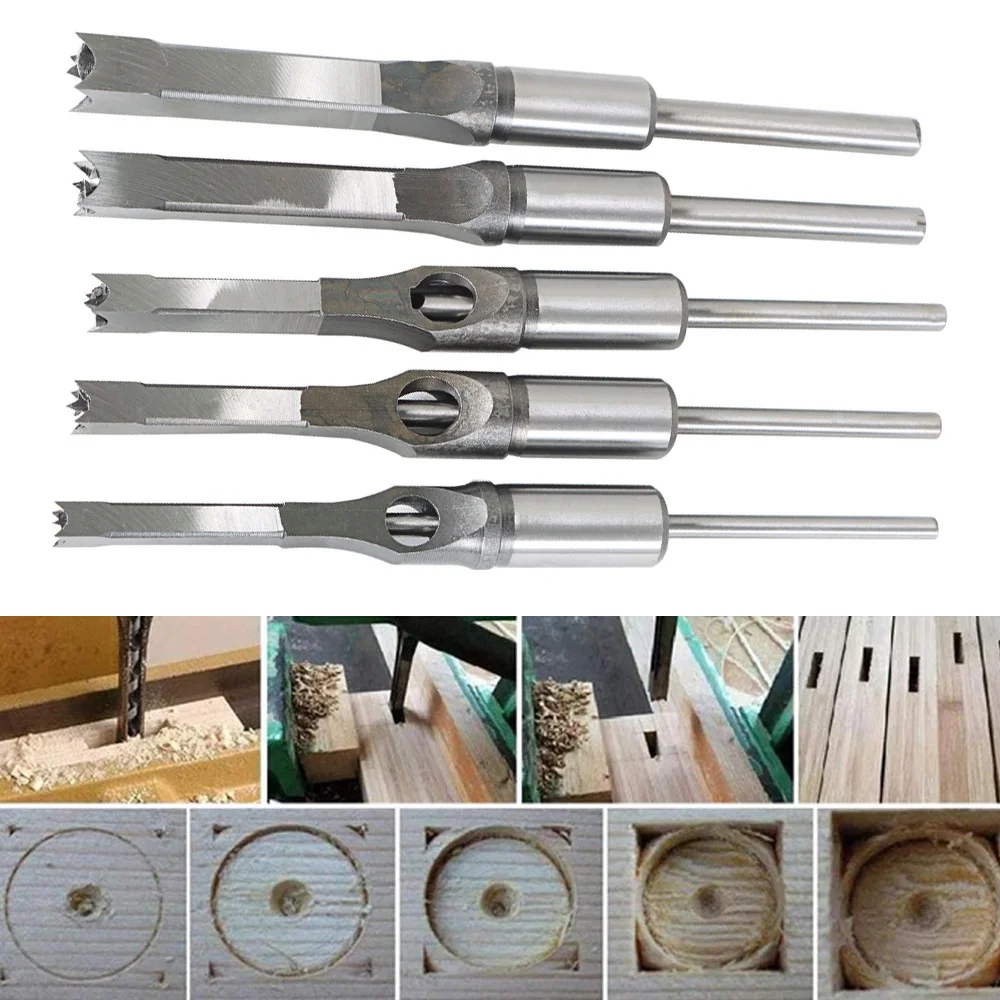 

Сверло с квадратными отверстиями, 6 шт., шиповое долото с квадратными отверстиями, сверло, инструменты Hss 1/4 дюйма 5/16 дюйма 3/8 дюйма 1/2 дюйма 9/16 дюйма 5/8 дюйма