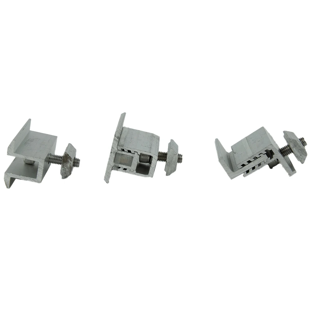 Solar Panel Fixing Solar Panel Mounting Bracket End MiddleClamp Kit Adjustable For19mm--55mm Framed Solar Panel Accessories