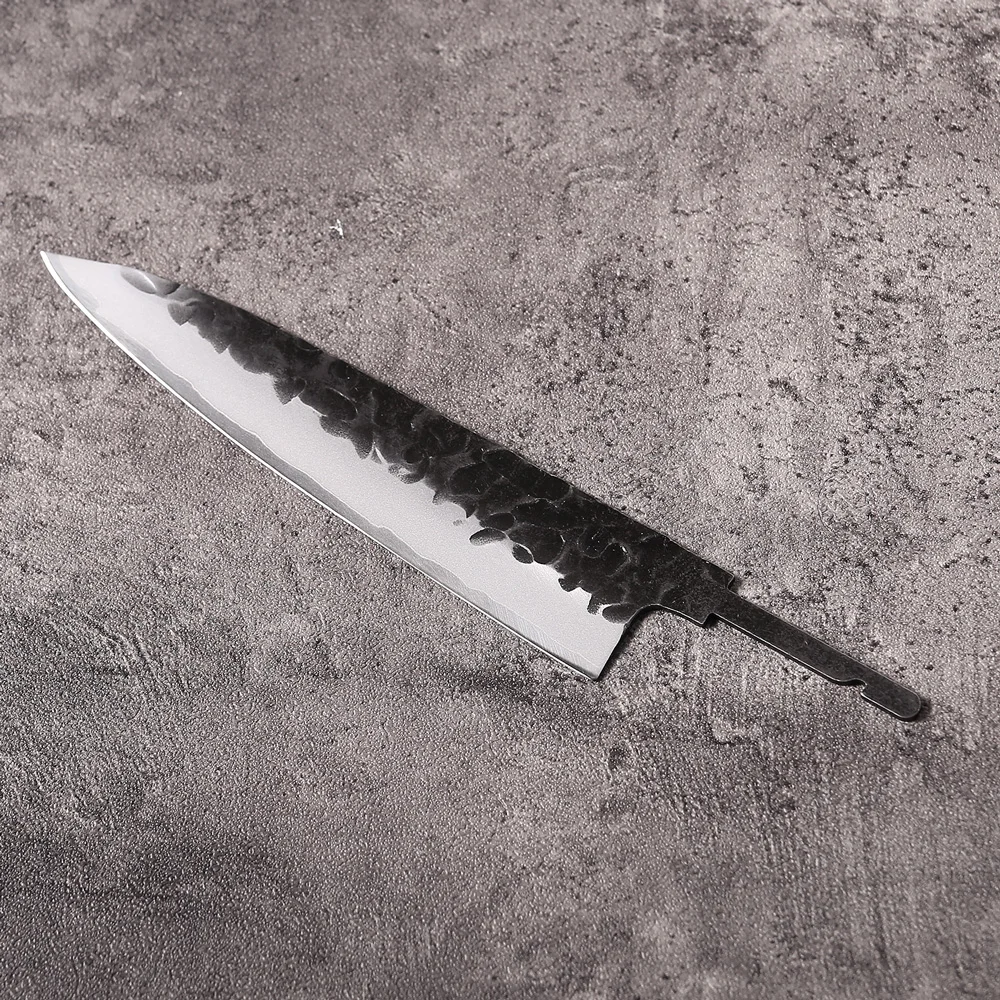 5.5" Japanese Kitchen Utility Chef Knife Blank Blade DIY Handmade Three-layer Composite Steel Full Tang Sharp Edges Making Tools