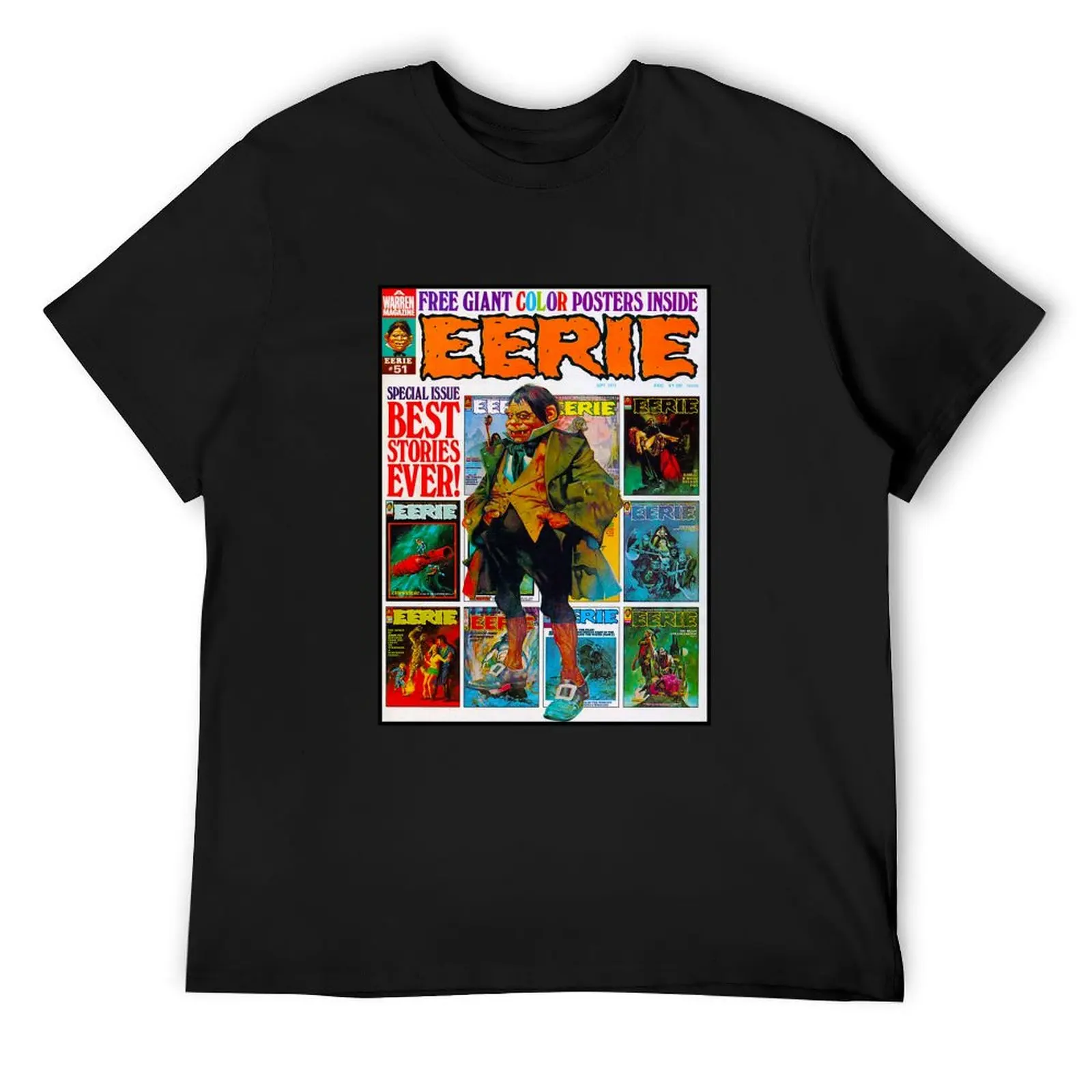 ANOTHER FANTASTIC VINTAGE EERIE #51 MAGAZINE COVER! T-Shirt graphics man t shirt men t shirts high quality