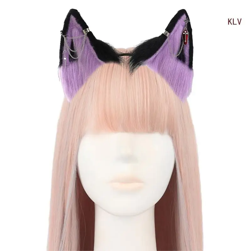 Kat oor hoofdbanden haarband haar hoepel voor vrouwen meisjes nepbont haaraccessoires 6XDA