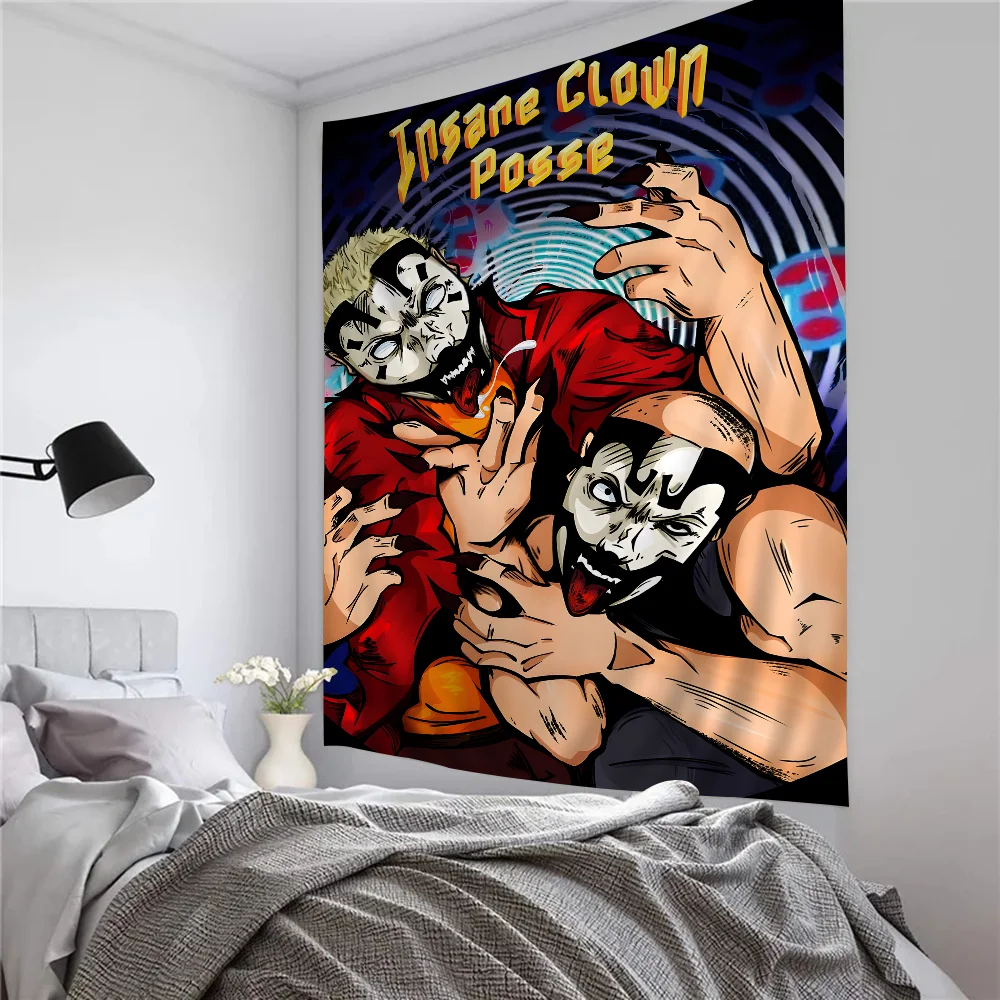 مجنون مهرج بوسي معلقة نسيج البوهيمي معلقة التارو الهبي جدار السجاد النوم نسيج اليابانية