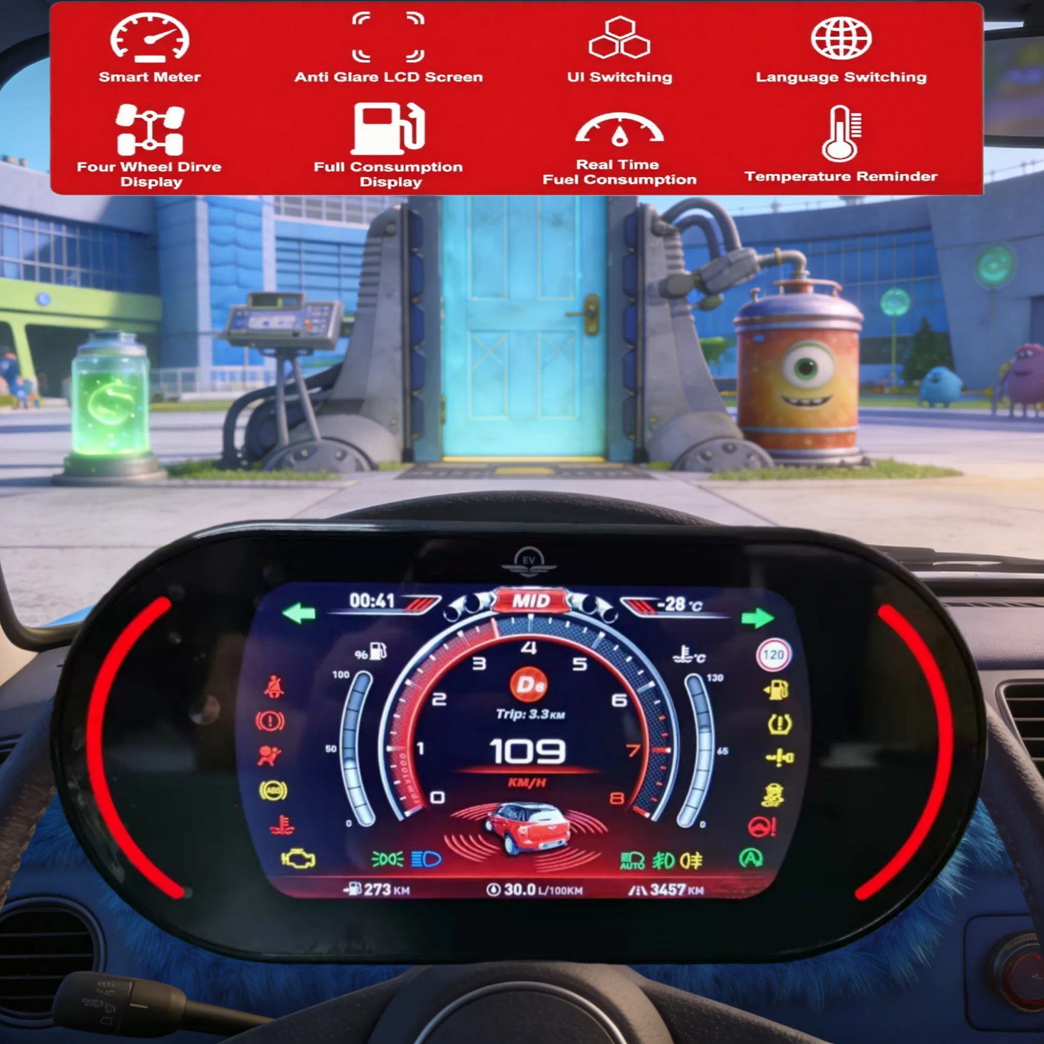 5" Car Dashboard Me…