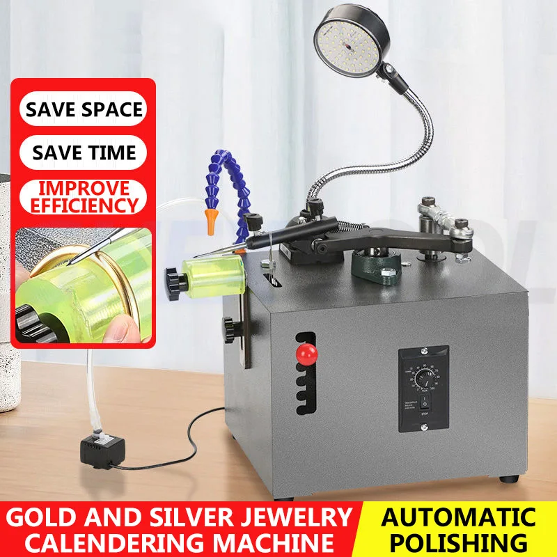 

Adjustable Speed And Pressure Automatic Jewelry Rolling Machine, Electric Gold Silver Materials Polishing Grinding Tools
