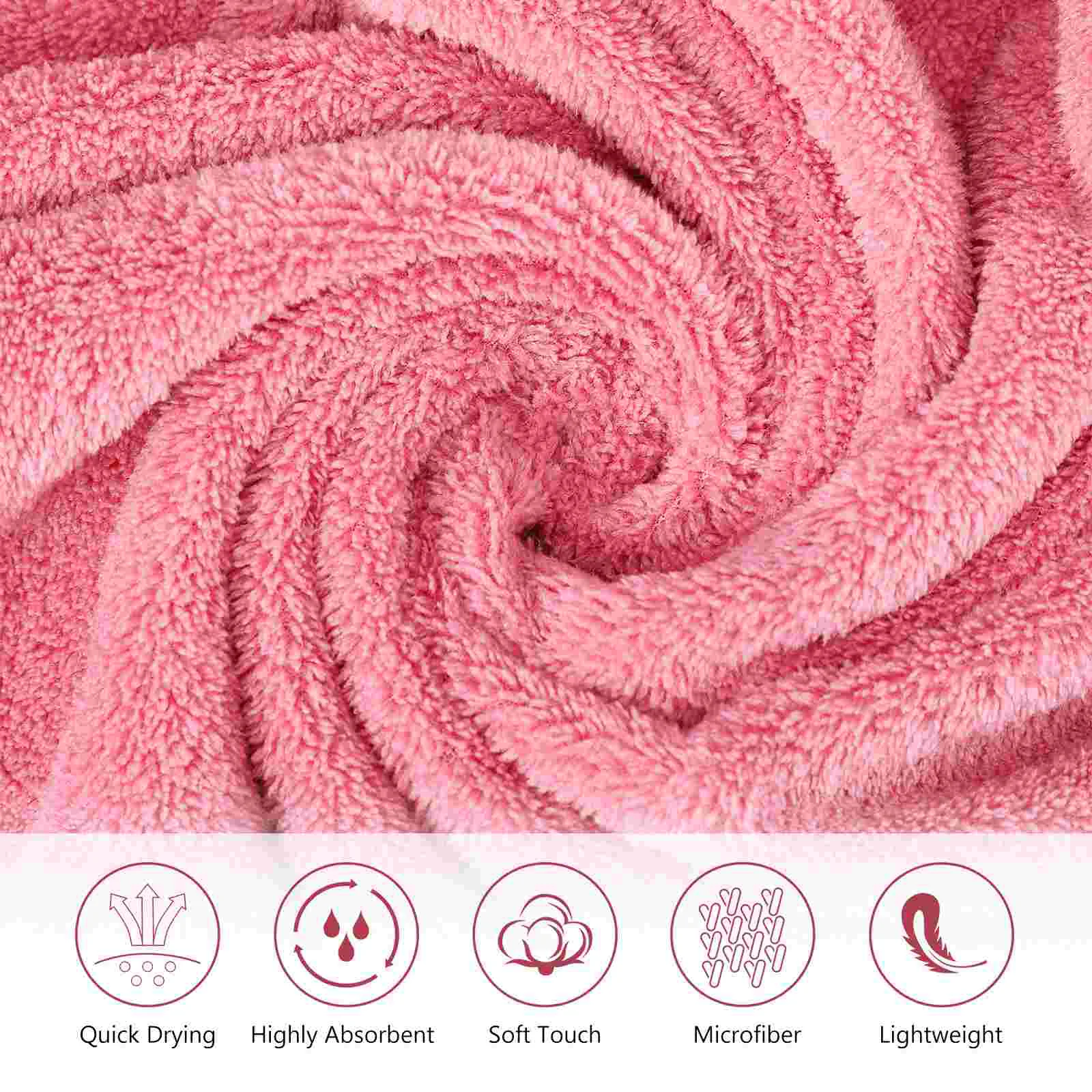 5 Pcs Microfiber Bath Towel Set Towels for Bathroom Soft Big Large Body Extra Nylon Fluffy