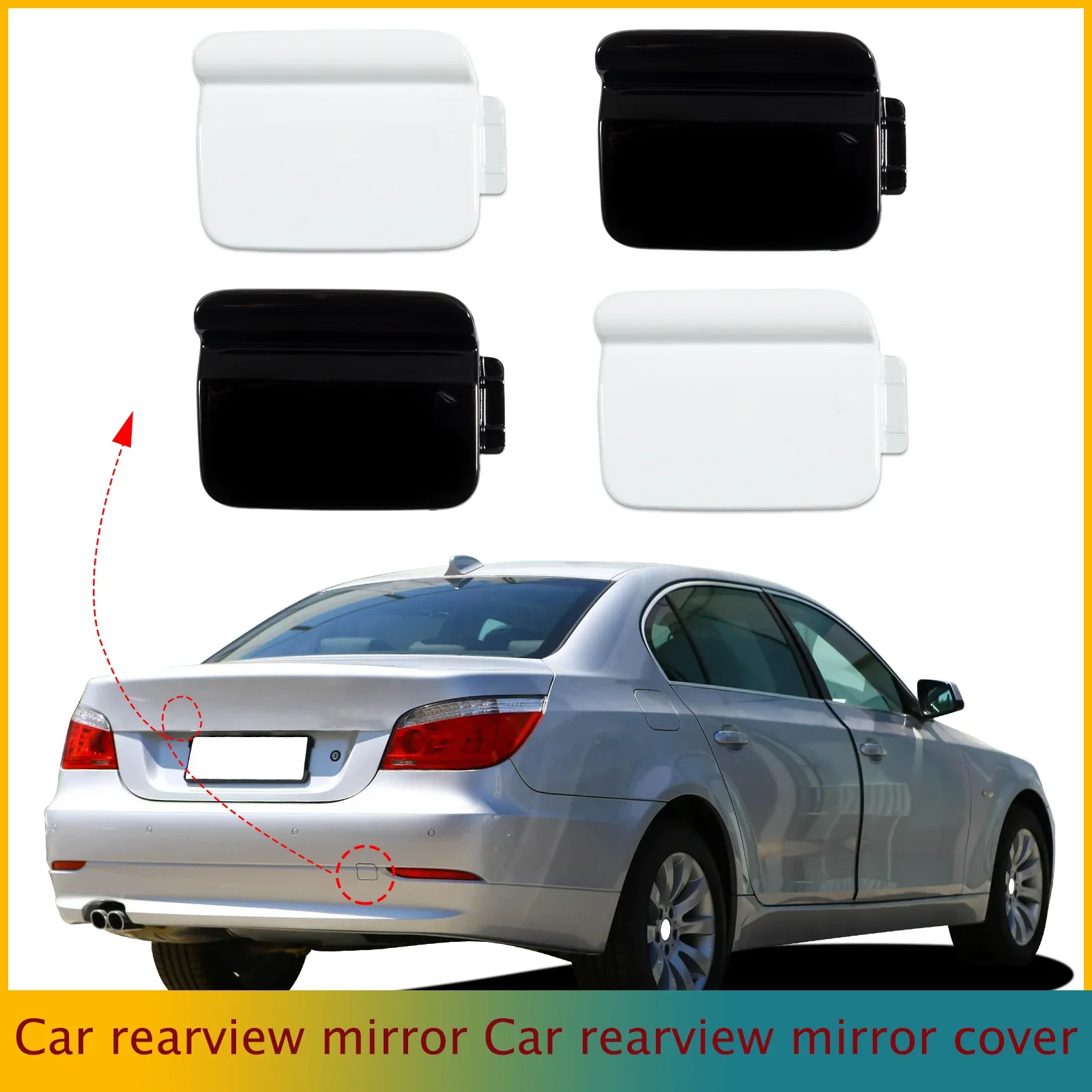 Para BMW E60 E61 5 Series 550i 528i 535i 2008 2009 2010 cubierta de gancho de remolque de parachoques trasero ojo 51127178183