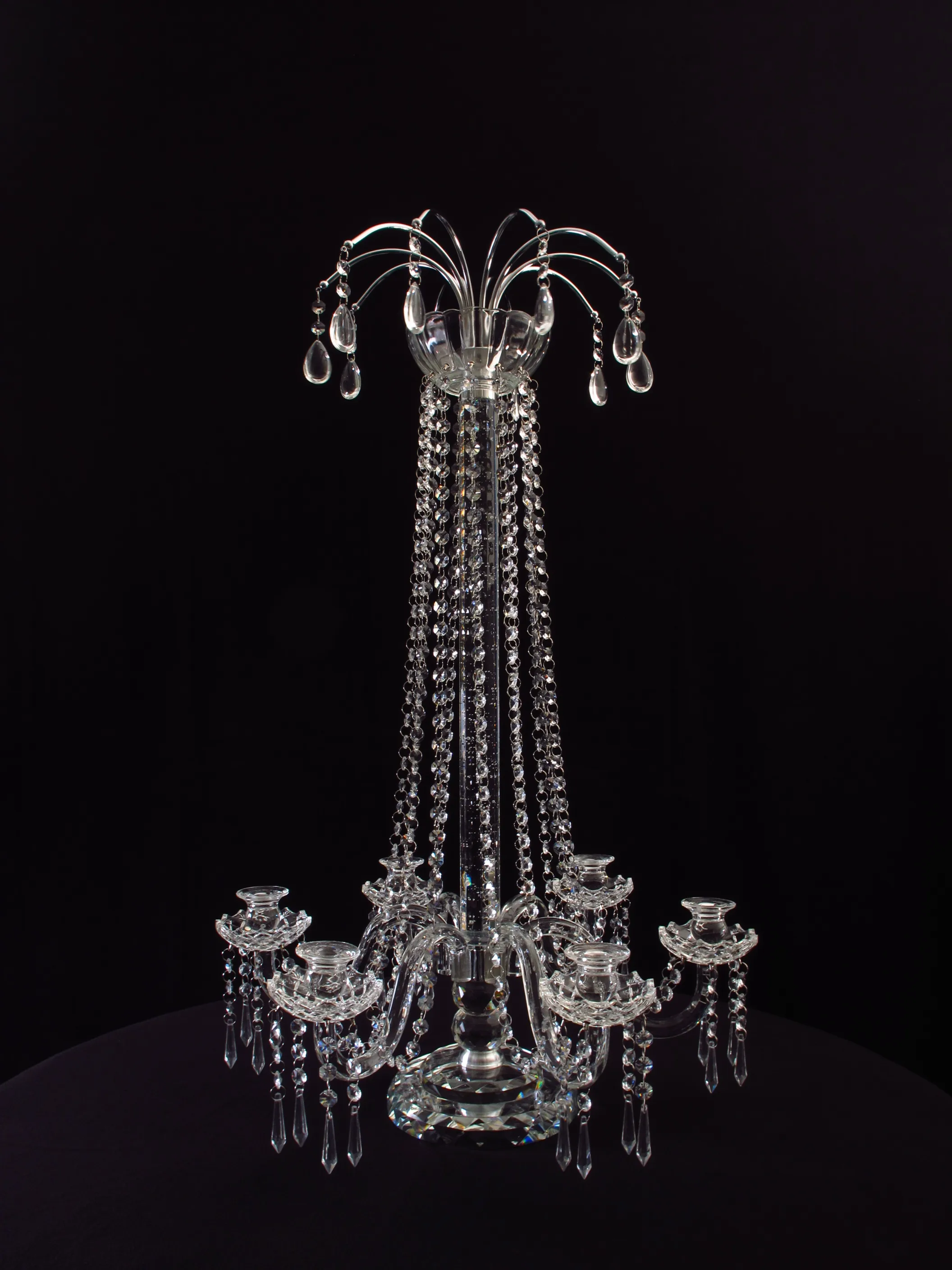 European Style Five-Head Crystal Candlestick Home Western Restaurant Decoration Crystal Candlestick Crystal Candelabra For Weddi