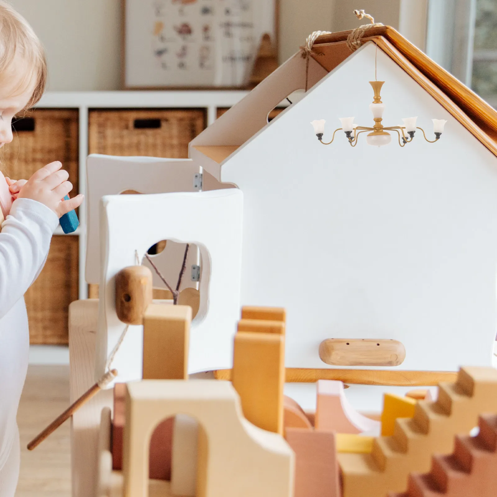 

Миниатюрный потолочный светильник, подвесной светильник, классические цвета, реалистичный вид, декор для микросцен, для песочницы, для кукольного домика, потолочные светильники