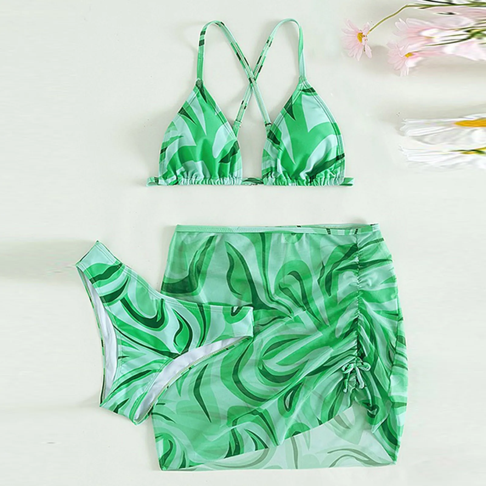 

Купальники для маленьких девочек, 3 предмета, M 10, купальный костюм с принтом, бикини, трусы, бикини для девочек, пляжная одежда для плавания, купальник для девочек