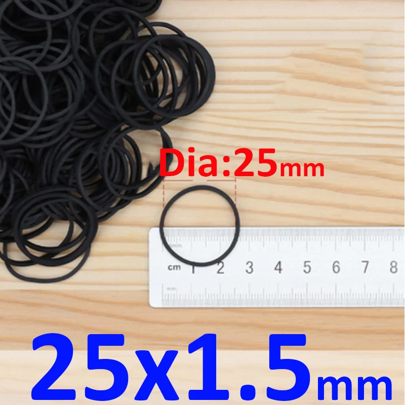 100–500 Stück schwarze Gummiband-Gummibänder für Büro, Schule, Zuhause, starke elastische Ringe