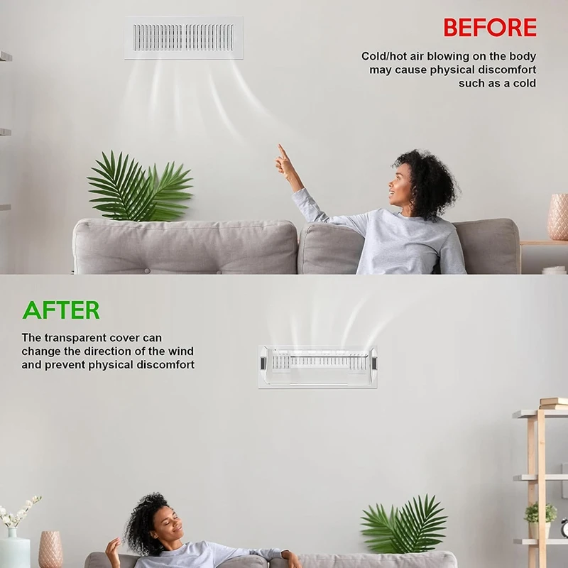 Deflectores de ventilación de aire caliente, 3 piezas, calor magnético ajustable, fácil ajuste entre 10-14 pulgadas, para rejillas de ventilación, pared lateral, piso, techo, registro