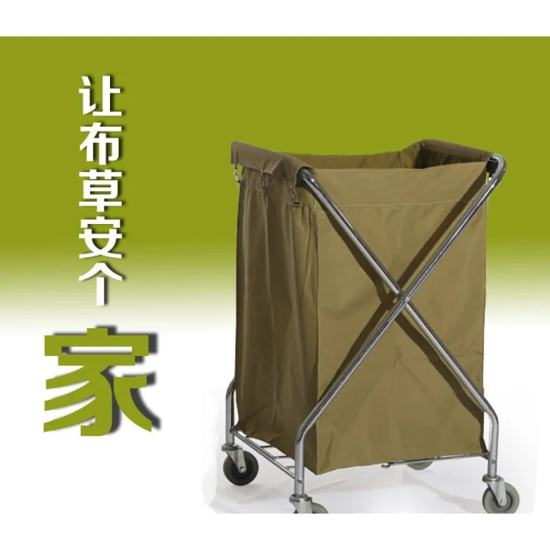 Hotel linen cart Collection Hotel service Laundry stainless steel folding push work Room cleaning