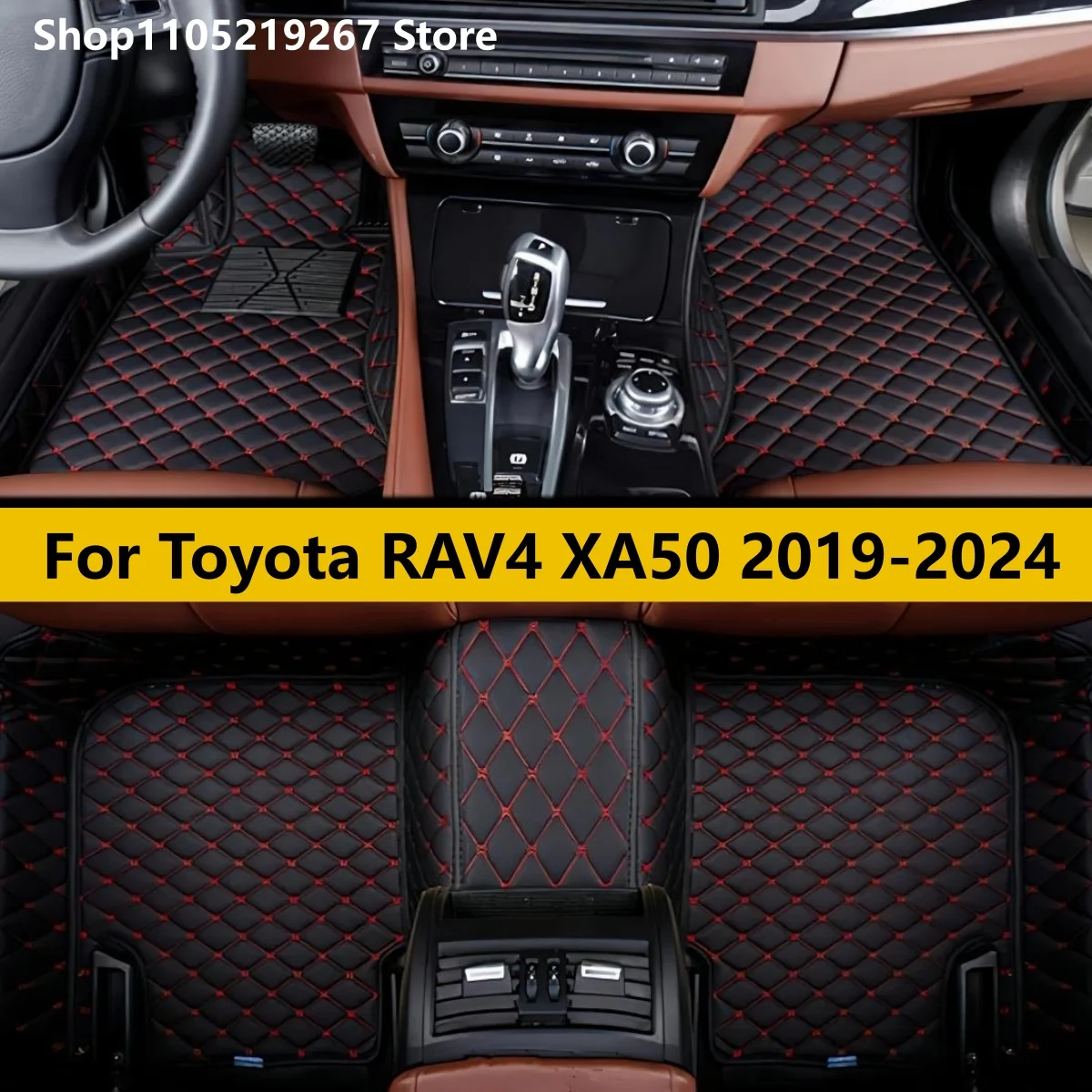 

For Toyota RAV4 XA50 5TH 2019 2020 2021 2022 2023 2024 Car Floor Mats Carpets Leather Accessories Foot Pads