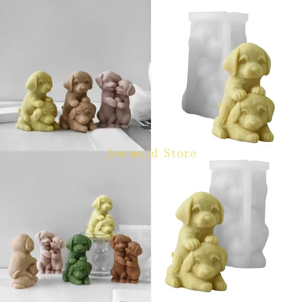 

C71B Силиконовая свеча изготовления форм Собаки формируют мыльные плесени Создание форм фигурных плесени украшенные плесени для