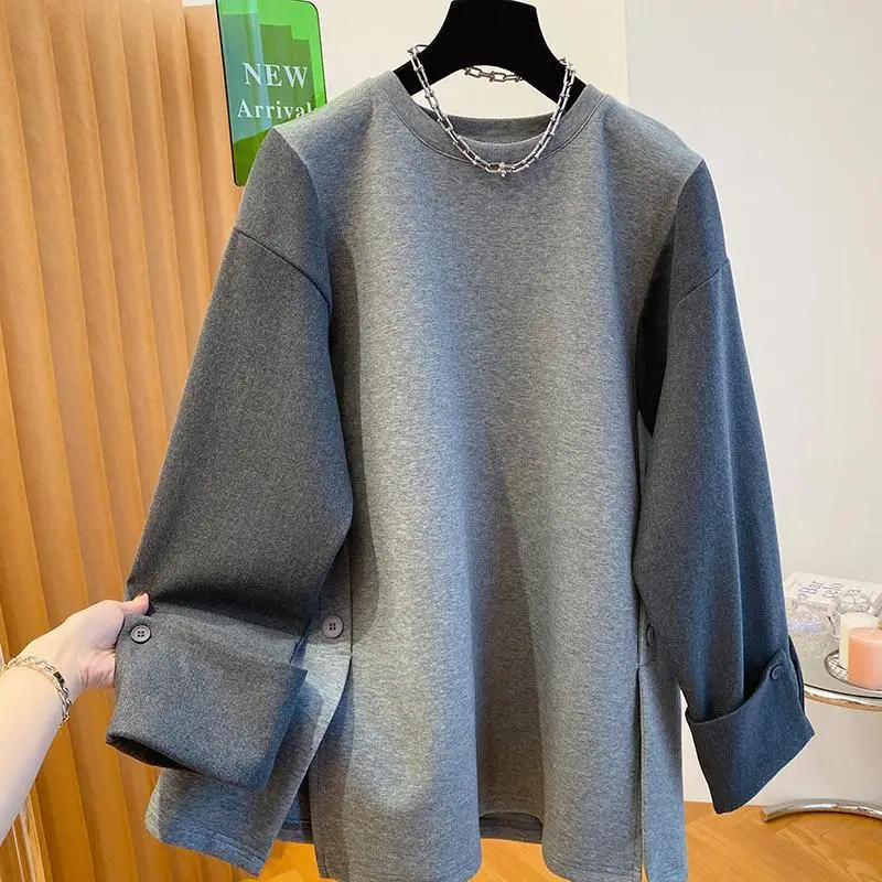 

Мужской свитшот оверсайз, осенне-зимний, плотный, повседневный, свободного кроя, с длинным рукавом, комфортный, модный