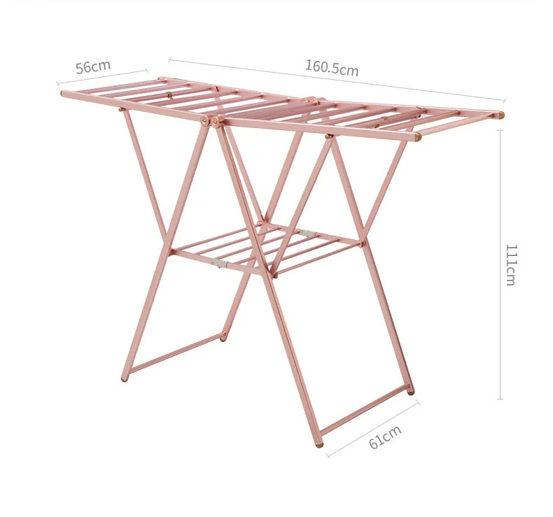 

Aluminium Folding Laundry Rack Metal Hangers for Dryer Cloth Hanger Stand Clothes Drying Rack for Household Use