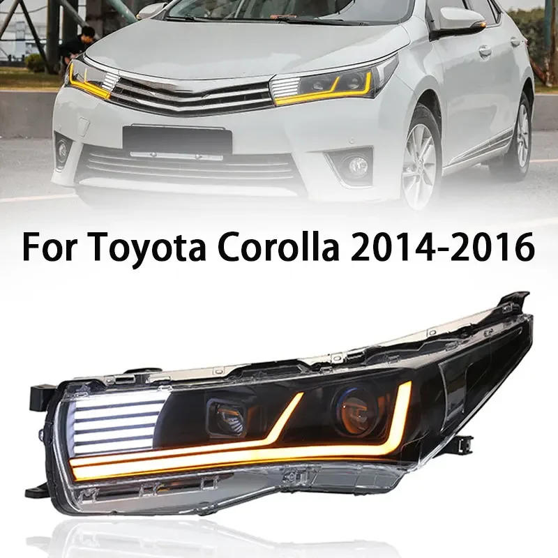 

Car Styling Head Lamp For Toyota Corolla 2014 2015 2016 Headlight LED DRL Turn Signal Low Beam All LED Headlamp