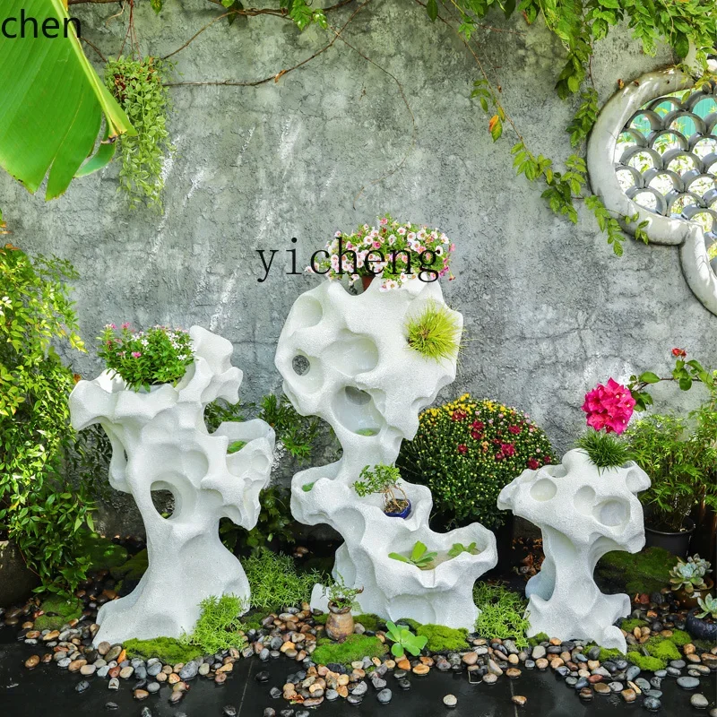 Outdoor Courtyard Flower Pot Ornament Simulated Landscaping Gardening Decoration Superior Workmanship, Purchase With Confidence