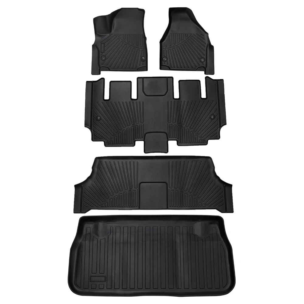 

Для Chrysler Pacifica 2017-2021 коврики из ТПЭ, резиновые всепогодные легко чистящиеся коврики для ног, водонепроницаемые коврики для салона автомобиля