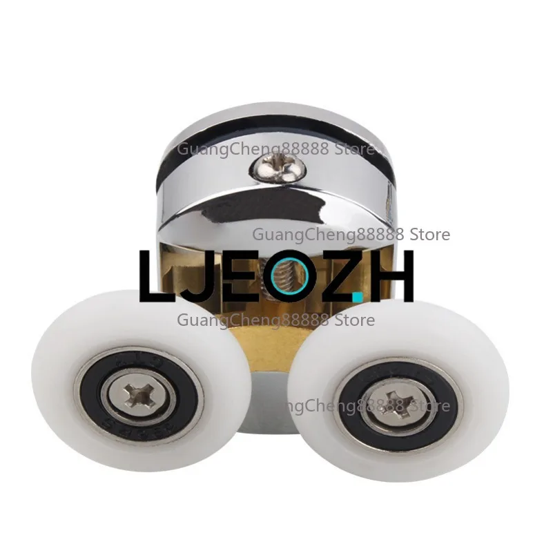 Vintage Shower Room Pulley Curved Bathroom Glass Sliding Door Wheel Track Hanging Wheel Sliding Door Roller Hardware Accessories