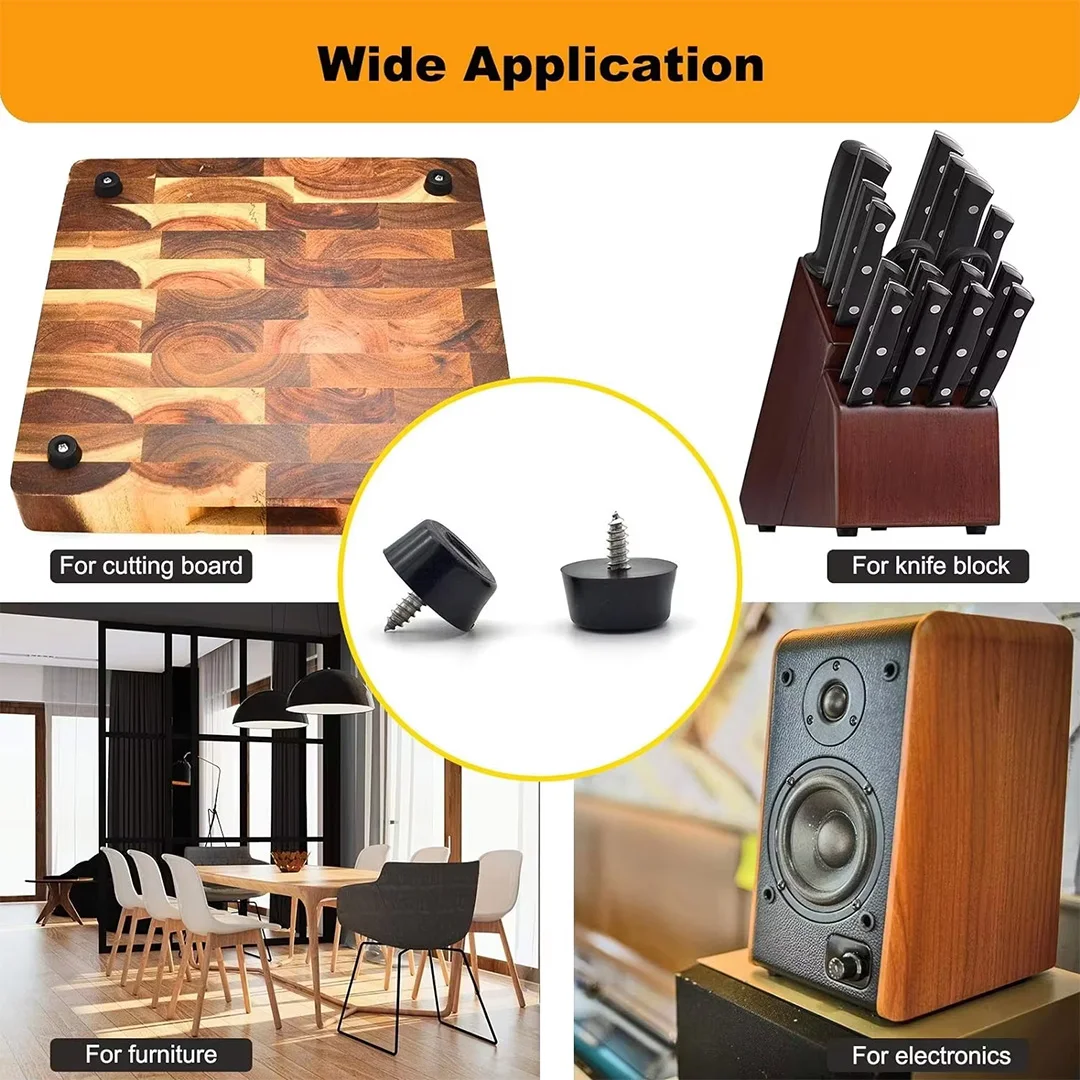 Non Slip Cutting Board Rubber Feet Self Adhesive Anti Scratch Furniture Bumper Pads Noise Reduction Caps for Table Chair