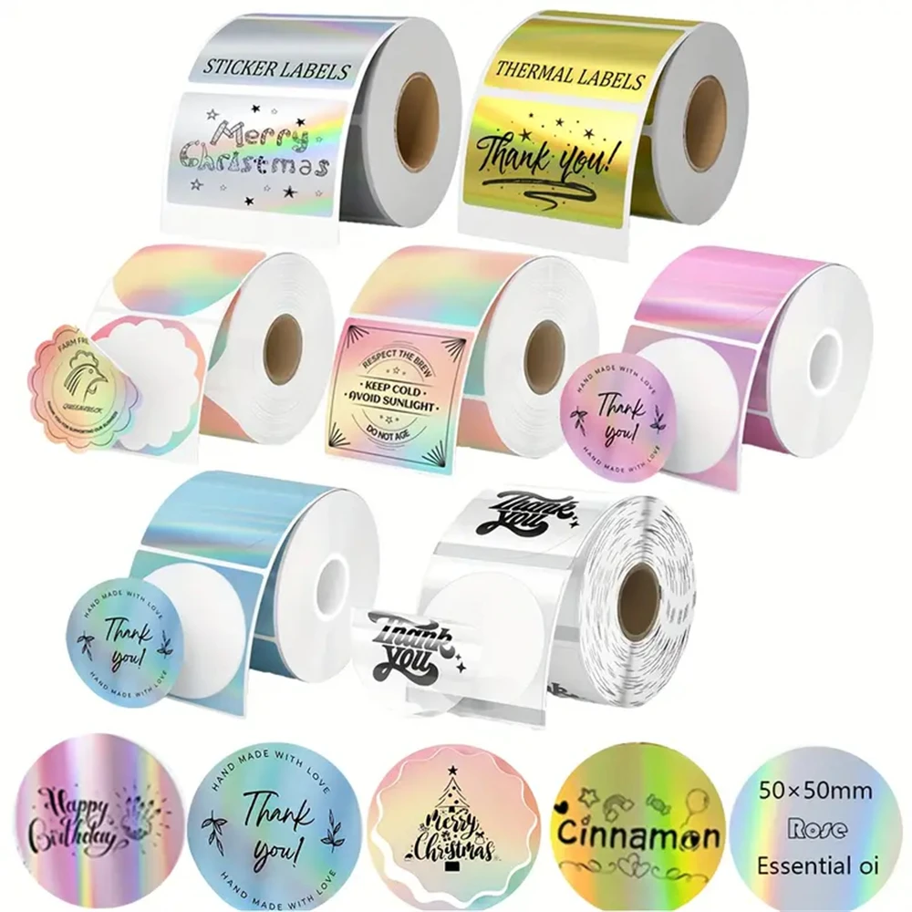 M110 Color Transparent Thermal Adhesive Label Roll, Suit for Phomemo M110/M200/M120/M220 E210 P50 DETONG P1