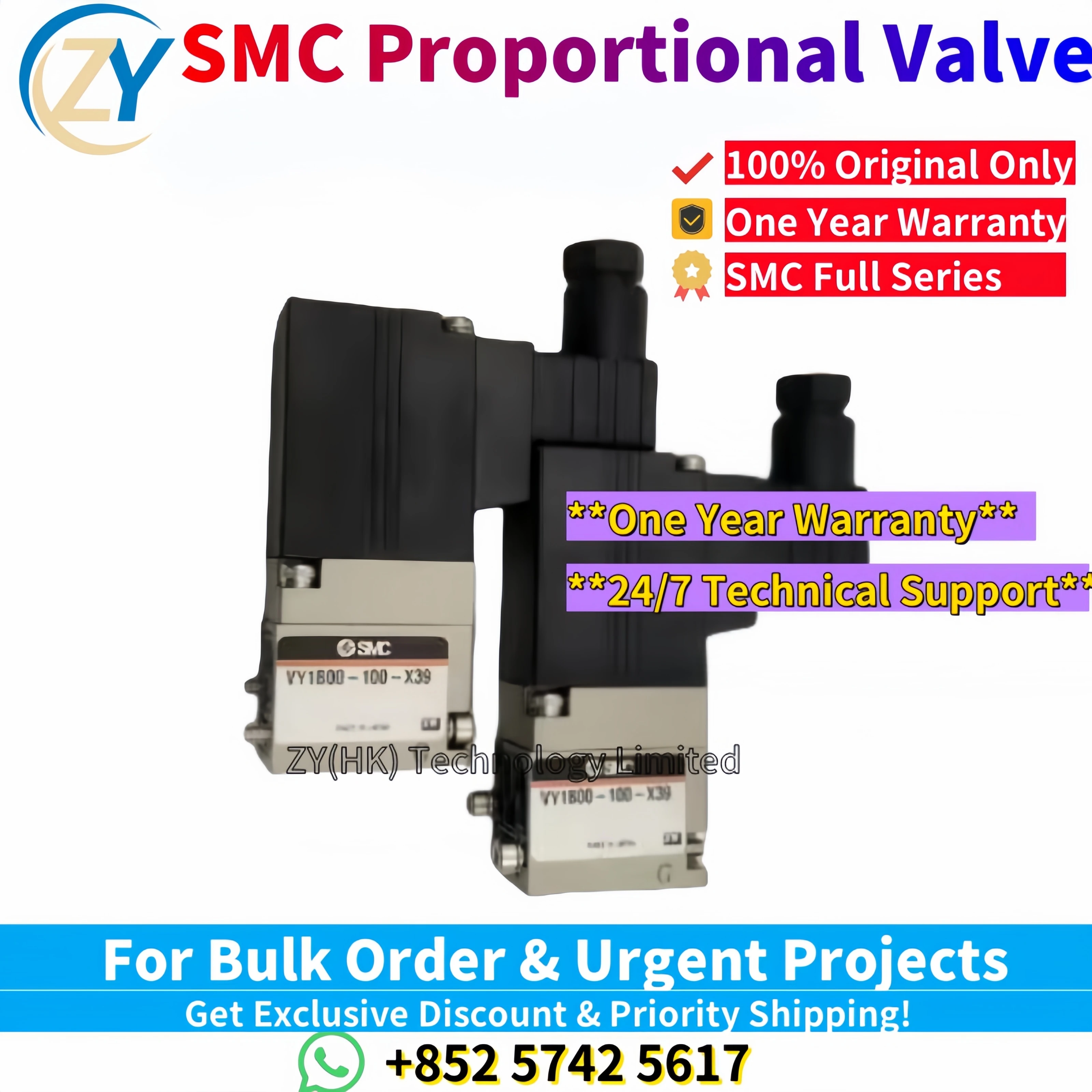 SMC VY1100 VY1200 VY1B00 VY1100-01-02 VY1200 02N X39 VY1B00-100-X39 Proportional Valve Original New & In Stock Fast Shipping