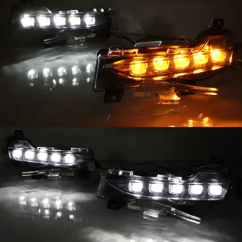 테슬라 모델 3 19-21 용 LED 프론트 범퍼 안개등, 주간 주행 램프, 방향 지시등, 안개등 어셈블리