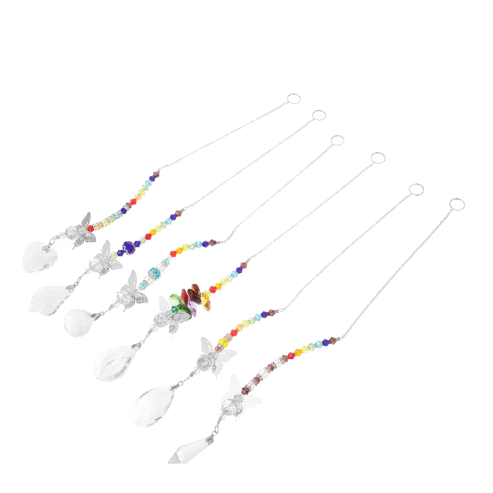 

Metal Small Butterfly Pendant Garden Crystal Suncatcher for Window Adornment Prisms Hanging Crystals Indoor