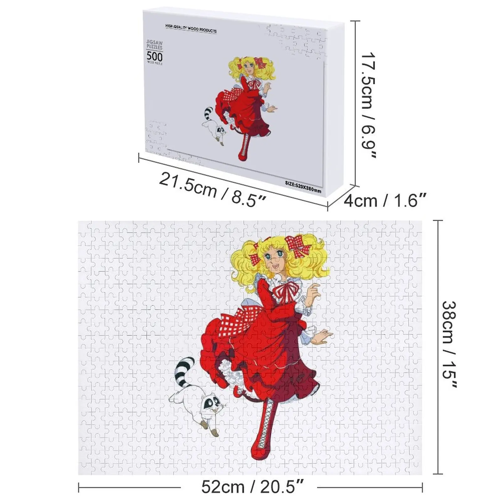 كاندي كاندي سنو كابوسين بازل قطع طفل خشبي مخصص خشبي هدية لغز #4