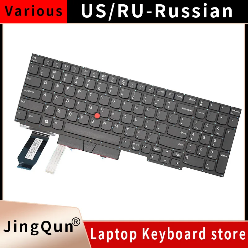 

Replacement US Russian Laptop Keyboard For LENOVO Thinkpad E15 Gen 2 (20T8 20T9 20TD 20TE) TP00117D with backlight