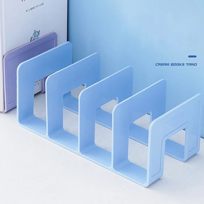 Grid Multi-Purpose Bookends Book Storage Stand Organizer Holder Desk Bookshelf For Book Cd Magazine File Office Supplies