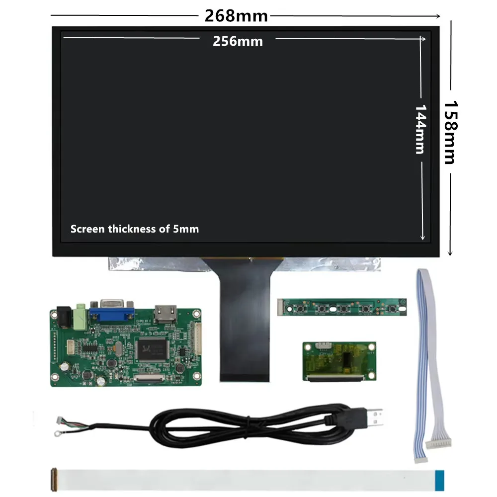 

11.6 Inch LCD Display Kit 1366x768 with HDMI Controller Board Monitor for Raspberry Pi/PC/Laptop DIY Portable Screen