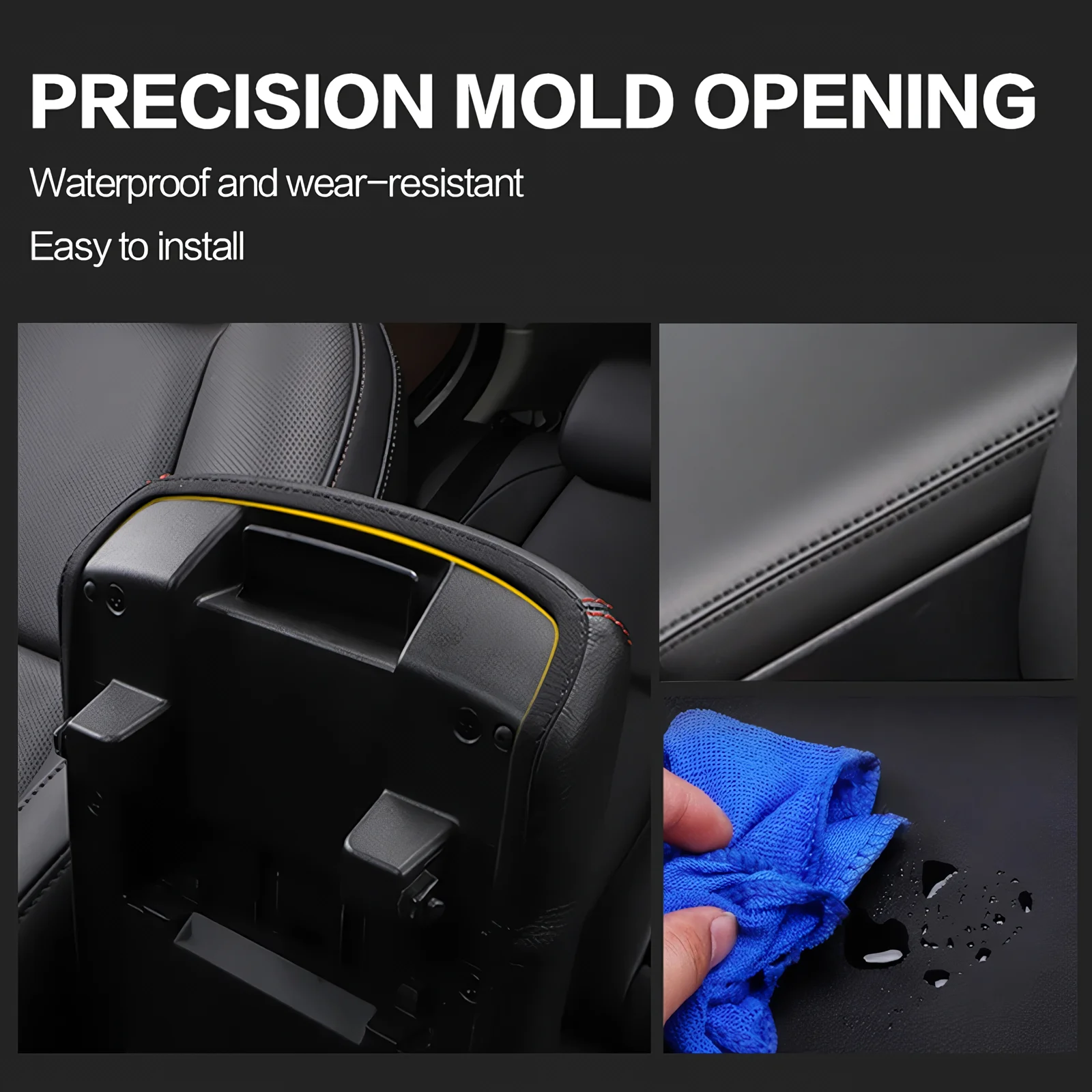 New PU Leather Car Armrest Box Center Console Lid Armrest Cover Car Accessories For Mazda 3 2019 2020 2021 2022