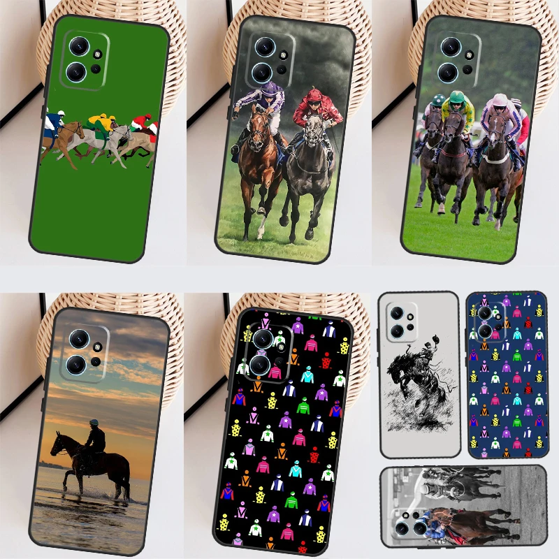 Horse Racing Case For Xiaomi Redmi Note 11 10 8 9 12 Pro 9S 10S 11S 12S Redmi 12 9A 9C 10A 10C 12C Cover