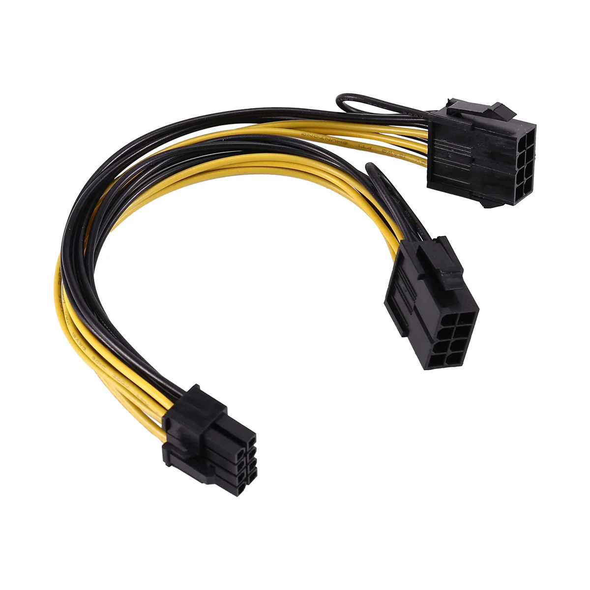 Y59A18AWG 8Pin para Dual 8Pin (6 + 2) Cabo de alimentação GPU Cabo de alimentação para Tesla K80 M40 M60 P40 P100, 20CM