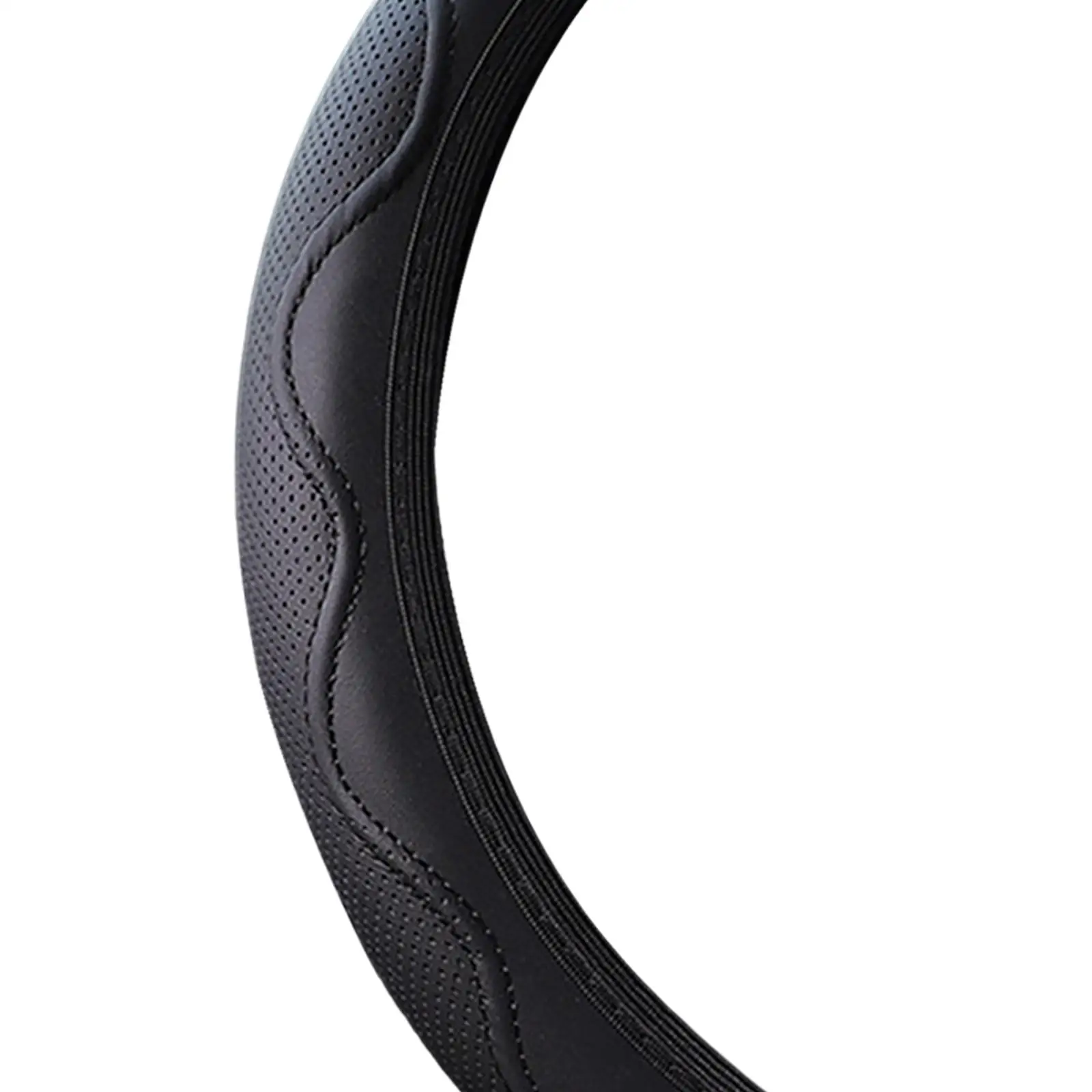 Universal PU Leather Steering Wheel Cover Anti Skid Car Interior Protector for 37 38cm Wheels Comfort Grip