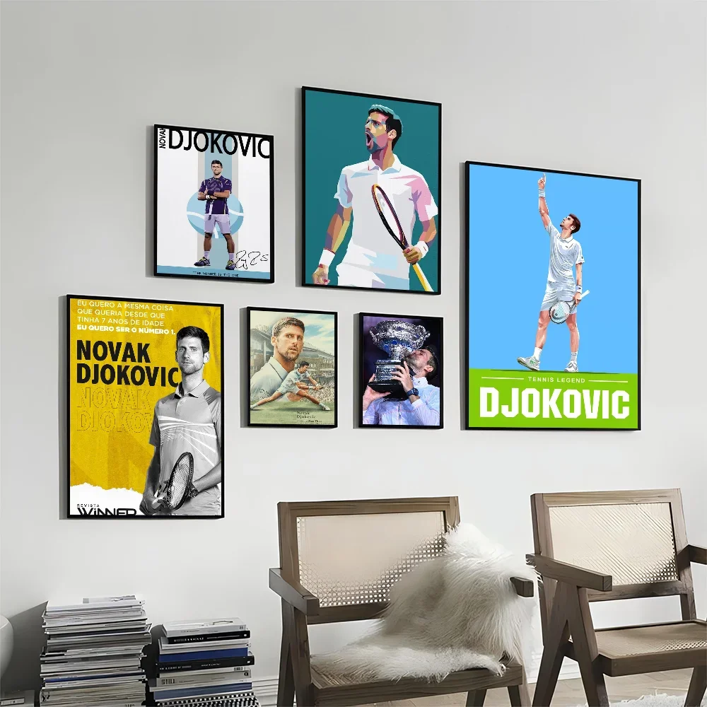 Novak Djokovic Tennis Player Good Quality Prints And Posters Vintage Room Home Bar Cafe Decor Aesthetic Art Wall Painting