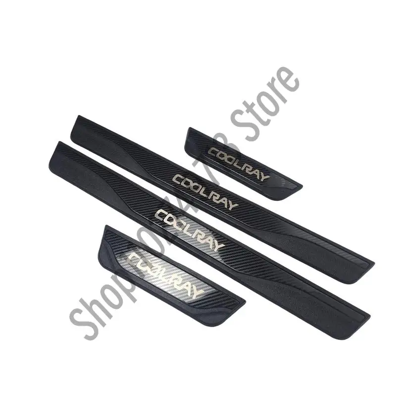 Car Styling Accessories For GEELY COOLRAY 2022-2024 Door Sill Scuff Plate Trim ABS Stainless Steel Welcome Pedal Guard