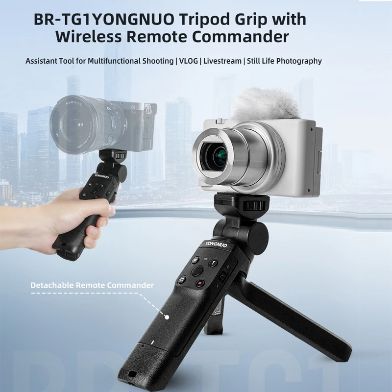 br-tg1-wireless-shooting-grip-tripod-for-sony-canon-fujifilm-nikon-with-camera-remote-control-for-still-video-vlogging