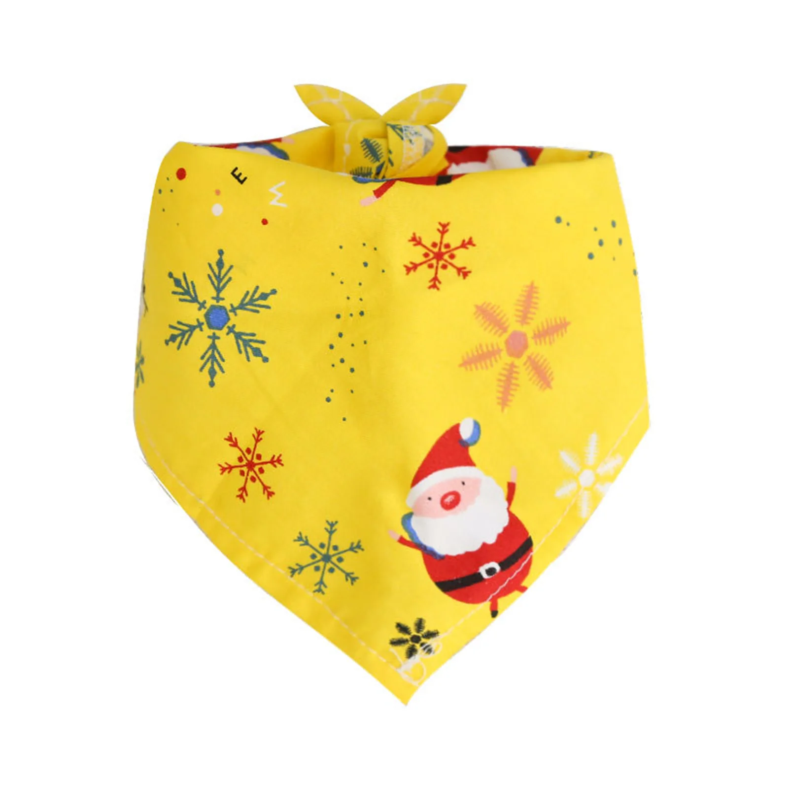 Holiday Cat Dog Bandana Soft & Comfortable Santa Claus Pattern Pet Scarf for Girl or Boy Dogs Pet Scarf Accessories