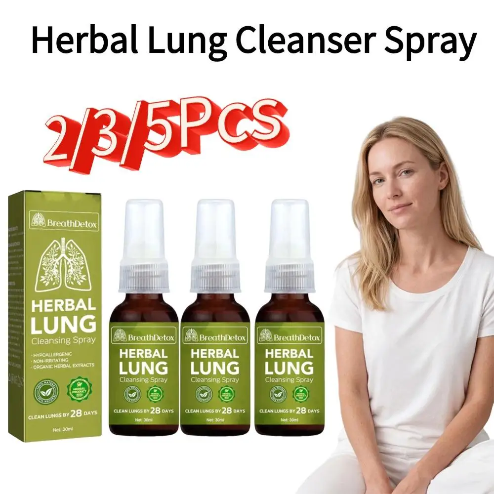 Anti Snoring Smokers Lung Herbal Cleanser Spray 30ml Clear Nasal Mist Congestion Relieves Tools Clear Throat Breath Spray 2/5PCS