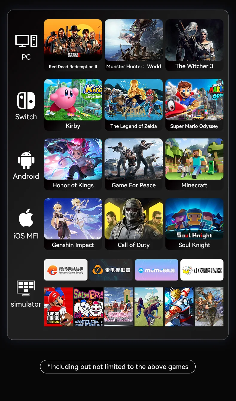 G7 Kabelloser Mobiler Spiele-Controller, Hall-Joystick, Trigger, Unterstützt Switch/Android/iOS/P4/PC, G6 Controller Upgrade-Version – Detail 9