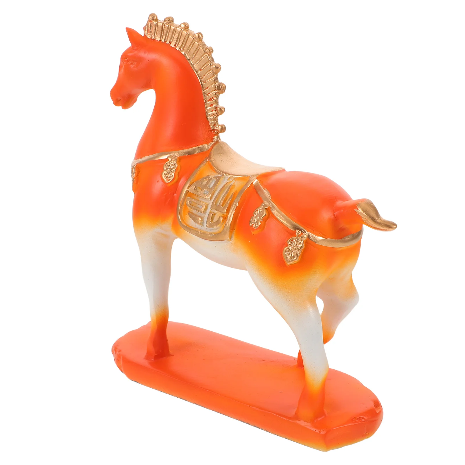 

Resin Horse Statue Gradient Color Desktop Lucky Zodiac Animal Decor Year of The Horse 2026 Feng Shui Fortune Ornament Chinese